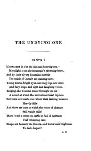 Tapa de The undying one, and other poems