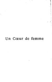 Tapa de Un coeur de femme