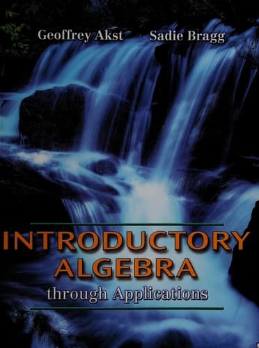 Tapa de Introductory Algebra Through Applications