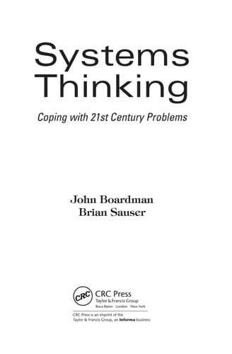 Tapa de Systems thinking