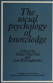 Tapa de The social psychology of knowledge