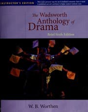 Tapa de The Wadsworth anthology of drama