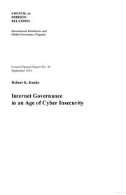 Tapa de Internet governance in an age of cyber insecurity