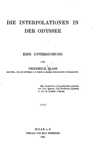 Tapa de Die Interpolationen in der Odyssee