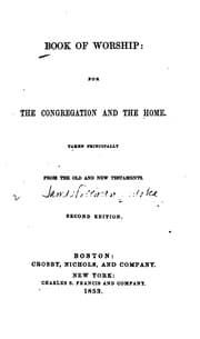 Tapa de Book of Worship: For the Congregation and Home, Taken Principally from the ..