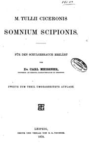 Tapa de M. Tullii Ciceronis Somnium Scipionis
