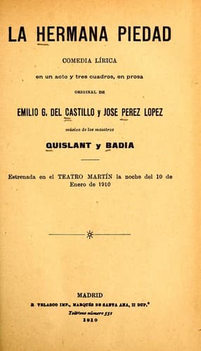 Tapa de La hermana Piedad