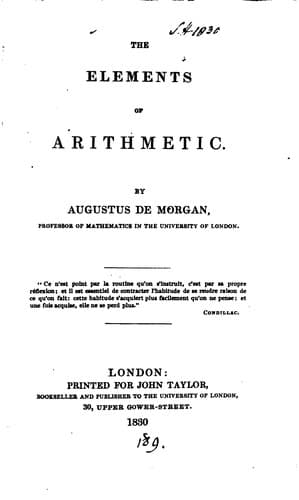 Tapa de The elements of arithmetic