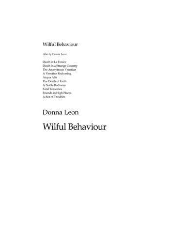 Tapa de Wilful behaviour