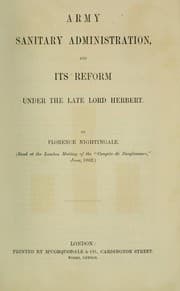 Tapa de Army sanitary administration and its reform under the late Lord Herbert