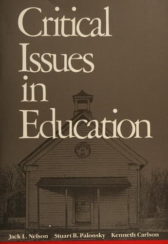 Tapa de Critical issues in education