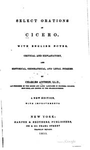 Tapa de Select Orations: With English Notes