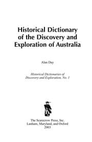 Tapa de Historical dictionary of the discovery and exploration of Austraila