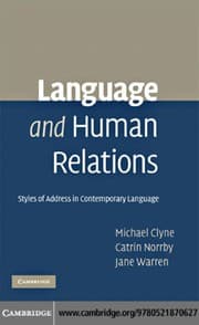 Tapa de Language and human relations