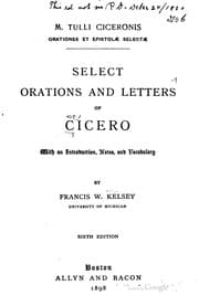Tapa de Select Orations and Letters of Cicero: With an Introduction, Notes, and ..