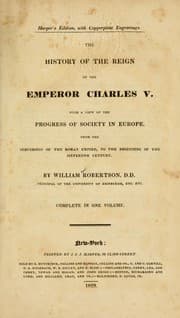 Tapa de The history of the reign of the emperor Charles V.