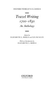 Tapa de Travel writing, 1700-1830