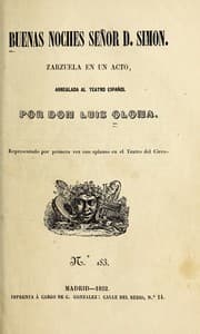 Tapa de Buenas noches sen or D. Simo n