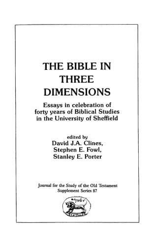 Tapa de Bible in Three Dimensions