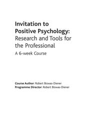 Tapa de Invitation to positive psychology coaching