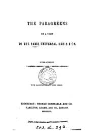 Tapa de The Paragreens, or A visit to the Paris universal exhibition. By the author of 'Lorenzo Benoni'