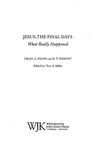 Tapa de Jesus, the final days
