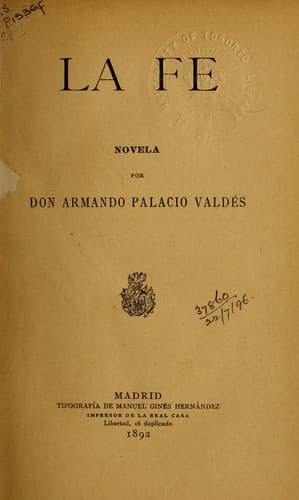 Tapa de La fe