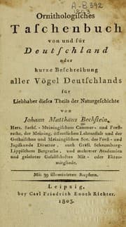 Tapa de Ornithologisches Taschenbuch von und für Deutschland, oder, Kurze Beschreibung aller Vögel Deutschlands für Liebhaber dieses Theils der Naturgeschichte