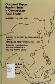 Tapa de Survey of recent developments in China