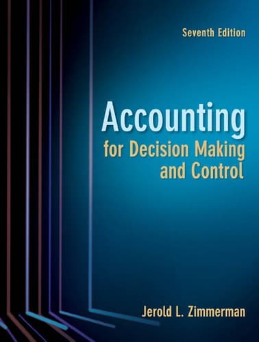 Tapa de Accounting for decision making and control