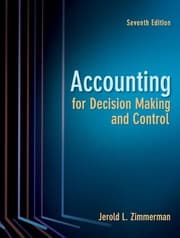 Tapa de Accounting for decision making and control
