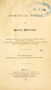 Tapa de Spiritual songs for social worship
