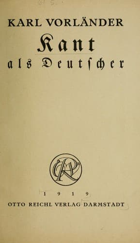 Tapa de Kant als Deutscher