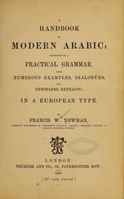 Tapa de A Handbook of modern Arabic
