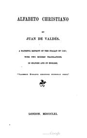 Tapa de Alfabeto Christiano A Faithful Reprint Of 1546