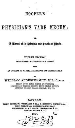 Tapa de Hooper's physician's vade mecum
