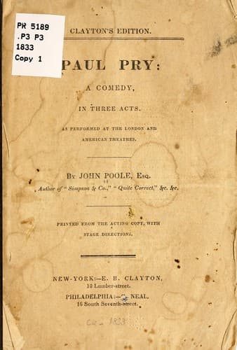 Tapa de Paul Pry