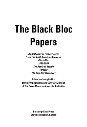 Tapa de The Black Bloc papers
