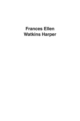 Tapa de Frances Ellen Watkins Harper