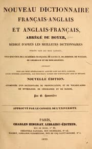 Tapa de Nouveau dictionnaire français-anglais et anglais-français, abrégé de Boyer