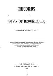 Tapa de Records of the town of Brookhaven, Suffolk County, N. Y. ...