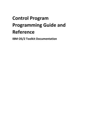 Tapa de IBM OS/2 Warp 4 Toolkit Documents