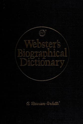 Tapa de Webster's biographical dictionary
