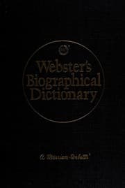 Tapa de Webster's biographical dictionary