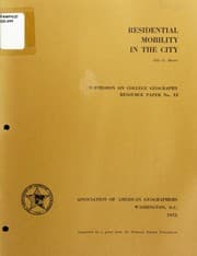 Tapa de Residential mobility in the city