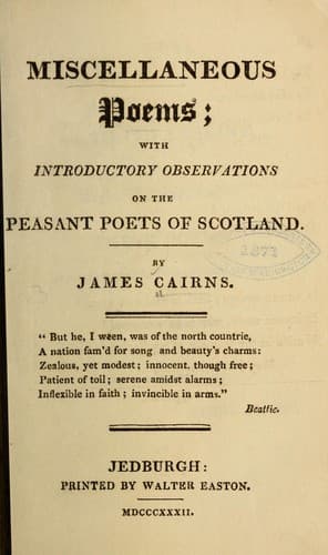 Tapa de Miscellaneous poems