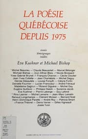 Tapa de La Poésie québécoise depuis 1975