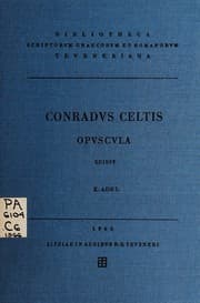 Tapa de Conradi Celtis Quae Vindobonae prelo subicienda curavit opuscula