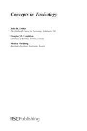 Tapa de Concepts in toxicology