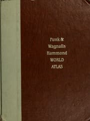 Tapa de Funk & Wagnalls Hammond world atlas, including United States and Canada recreation and road atlas